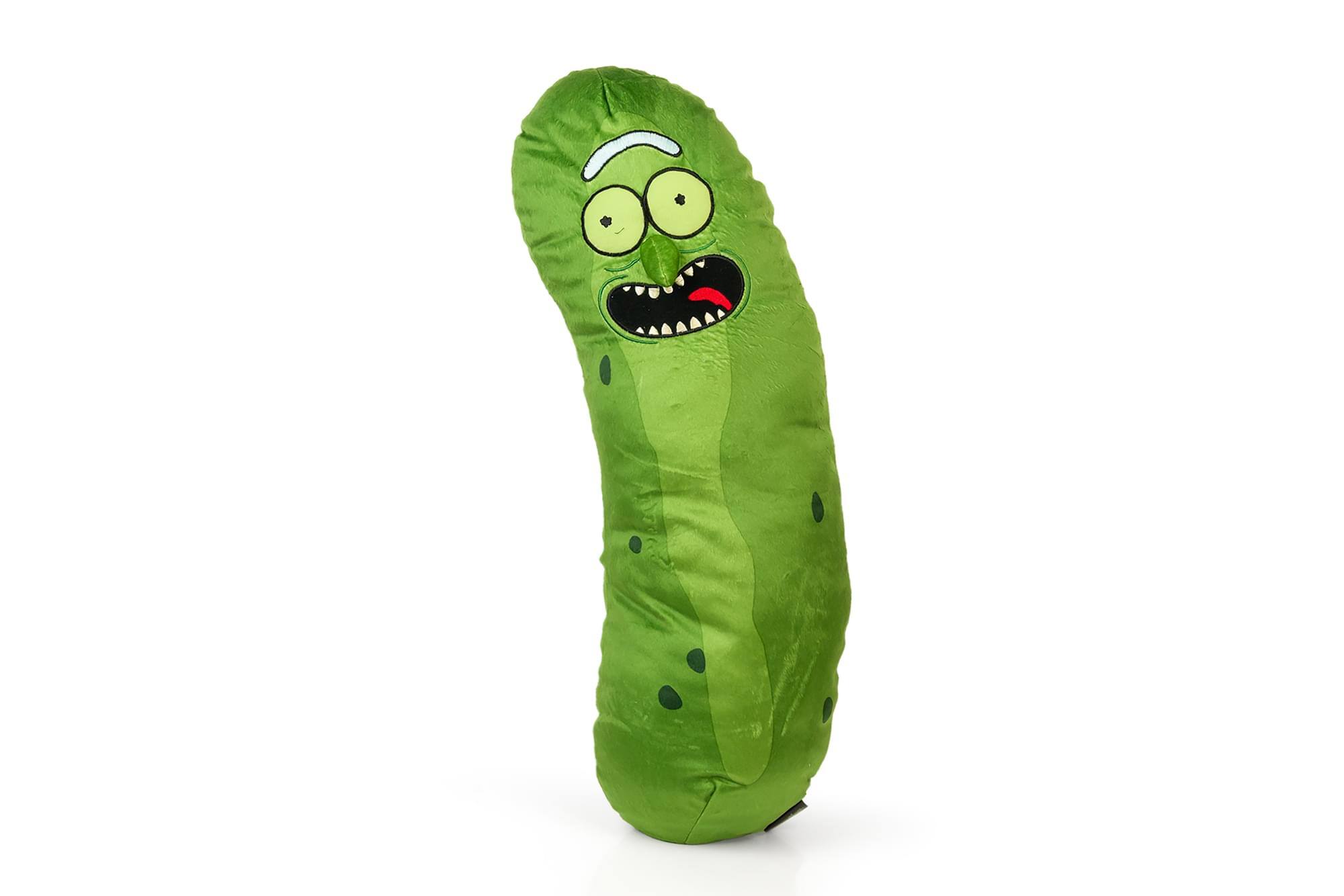 Front. Franco Manufacturing Co - Rick and Morty 20" Pickle Rick Plush Pillow - Green.