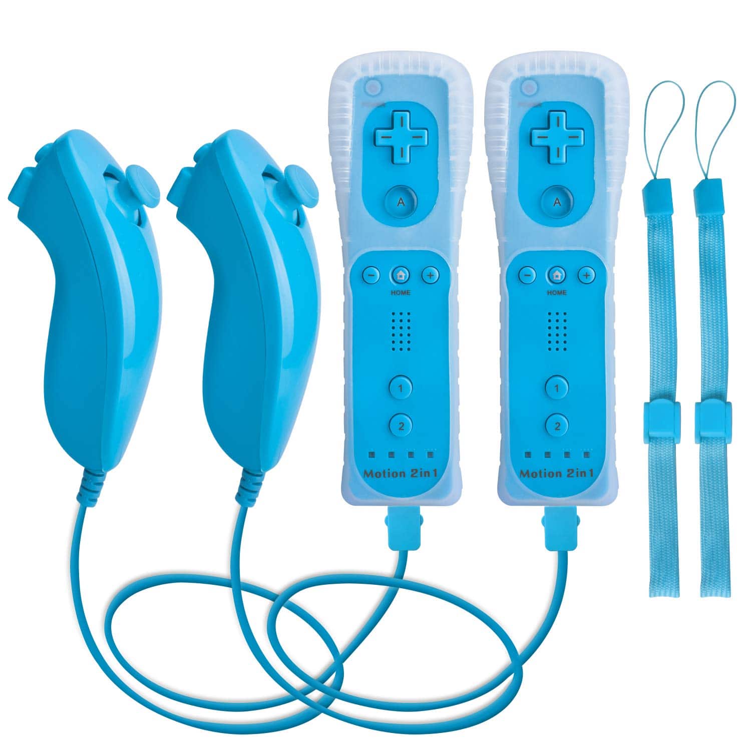 Dazzling Pops - motion wii controllers 2packs with remote for and u built - 2waterblues