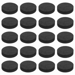Unique Bargains - 32pcs Single Sided Speaker Isolation Feet Pads, 40x10mm Non Slip Foam Shock Absorption Pad for Amplifier - Black