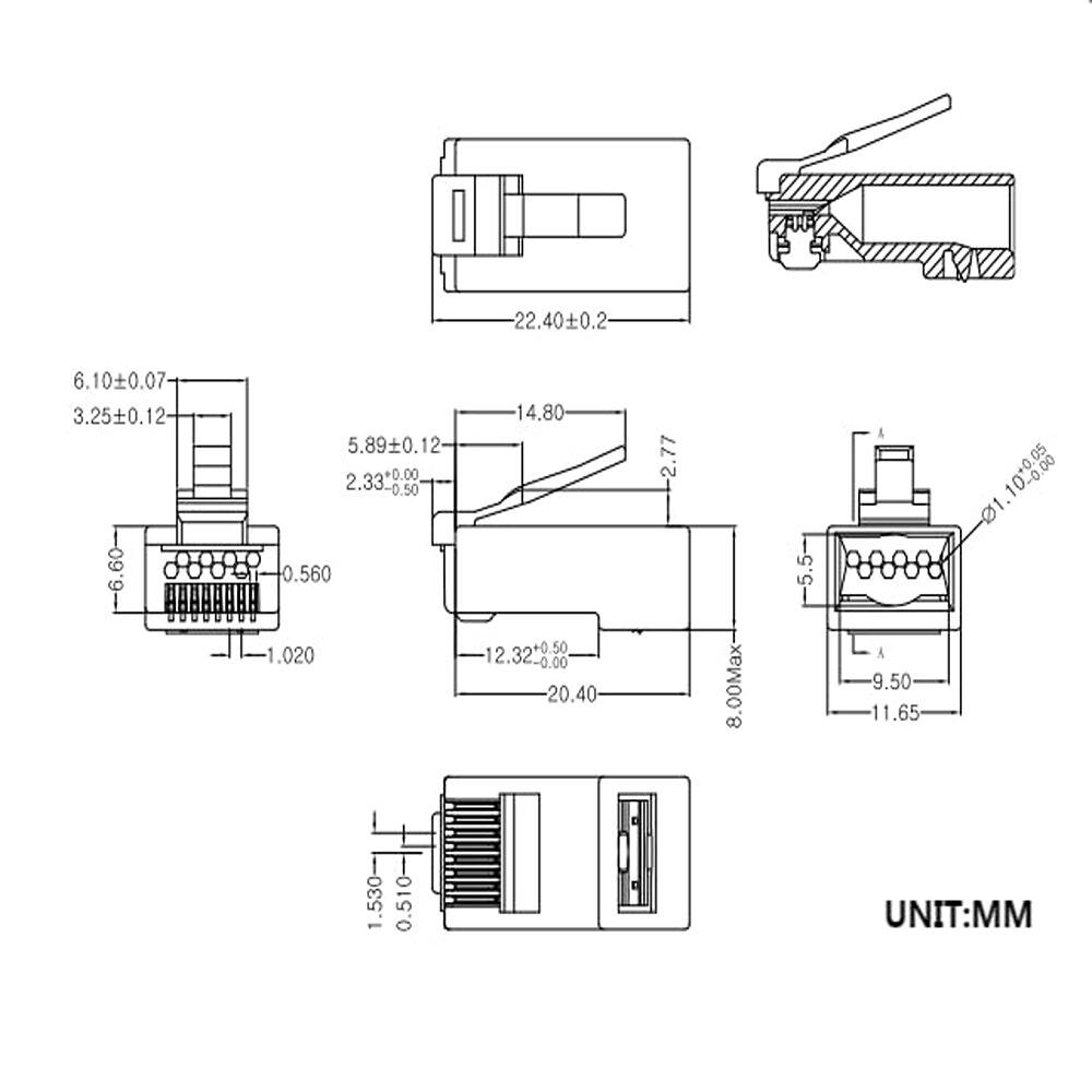 Sure, here is the corrected and grouped text from the image:

```
22.400 ±0.2
6.100 ±0.07
3.250 ±0.12
-6.60
5.890 ±0.12
0.00
2.33 ±0.50
0.560
1.020
14.80
+0.50
12.32
0.00
20.40
77
2. 8.00Max
5.5- I A
9.50
11.65
01.10
1.530-
1 0.510-
UNIT:MM
```

This text appears to be a list of measurements and specifications, likely from a technical drawing or engineering document.