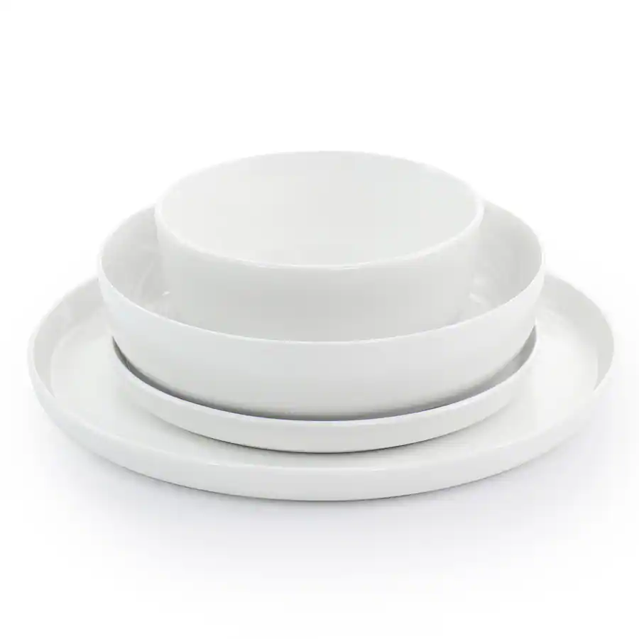Gibson Home Deco 16 Piece Fine Ceramic Dinnerware Set White