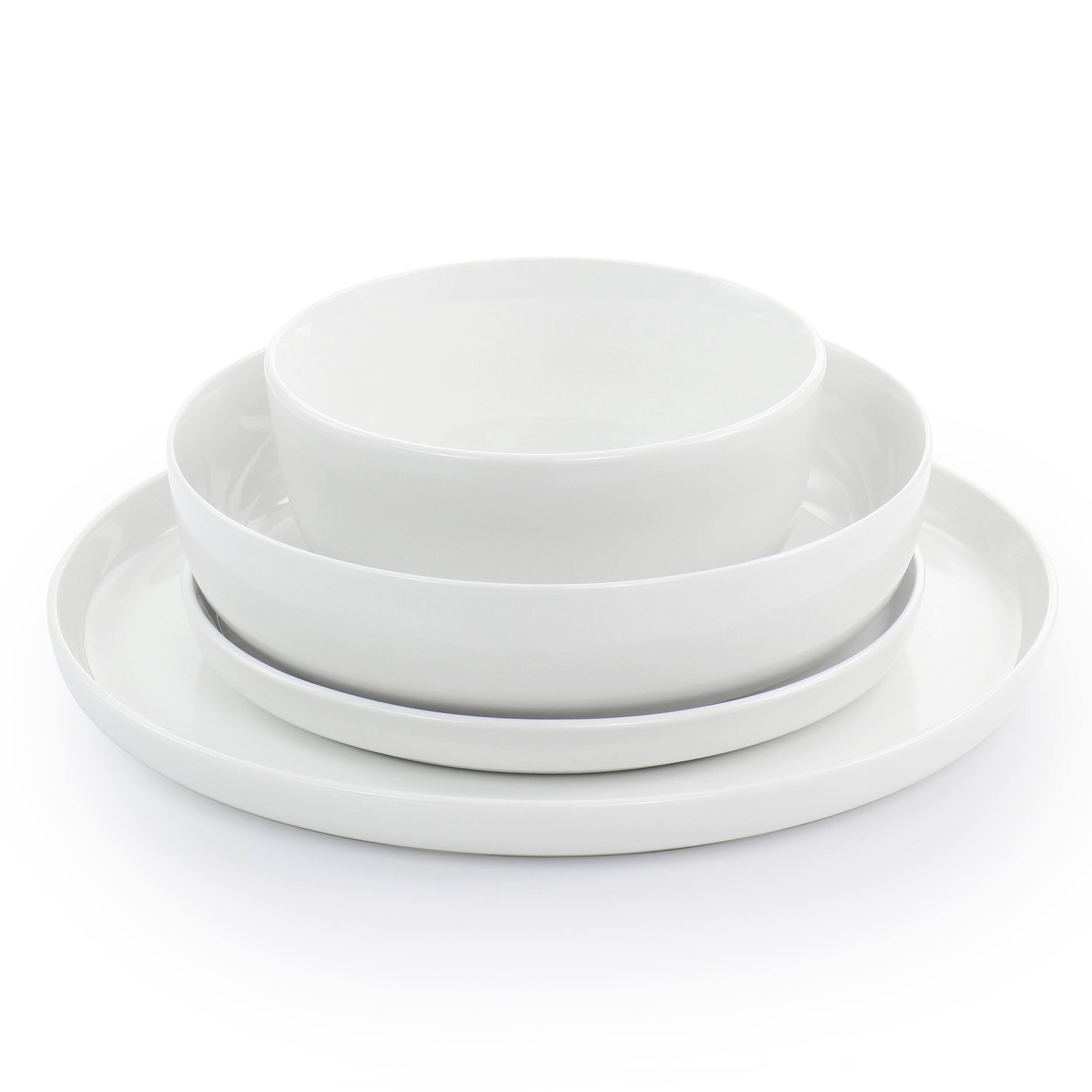 Gibson Home Deco 16 Piece Fine Ceramic Dinnerware Set White