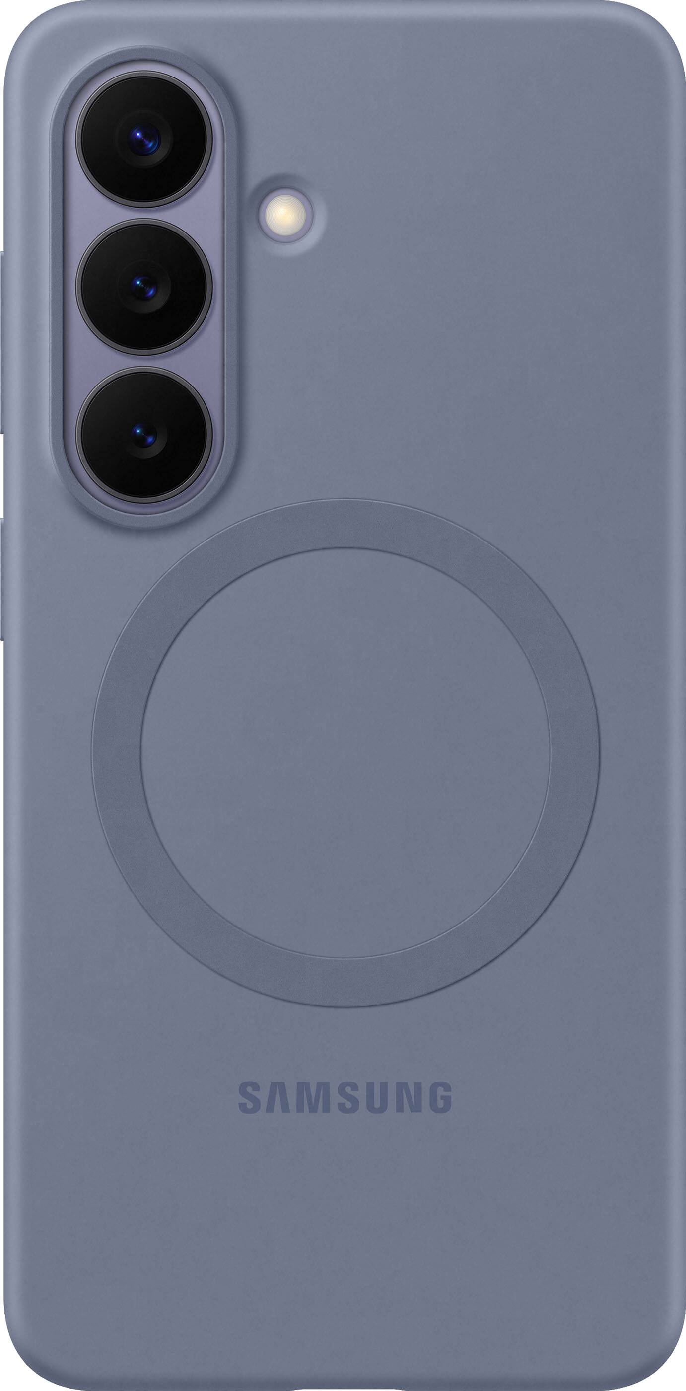 Front. Samsung - Galaxy S26 Silicone Magnet Case - Blue Violet.