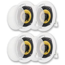 Acoustic Audio by Goldwood - HD-5 in Ceiling Speakers Home Theater Surround Sound 2 Pair Pack - Paintable White