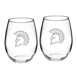 Jardine - San Jose State Spartans 21oz. 2-Piece Stemless Wine Glass Set - Multicolor