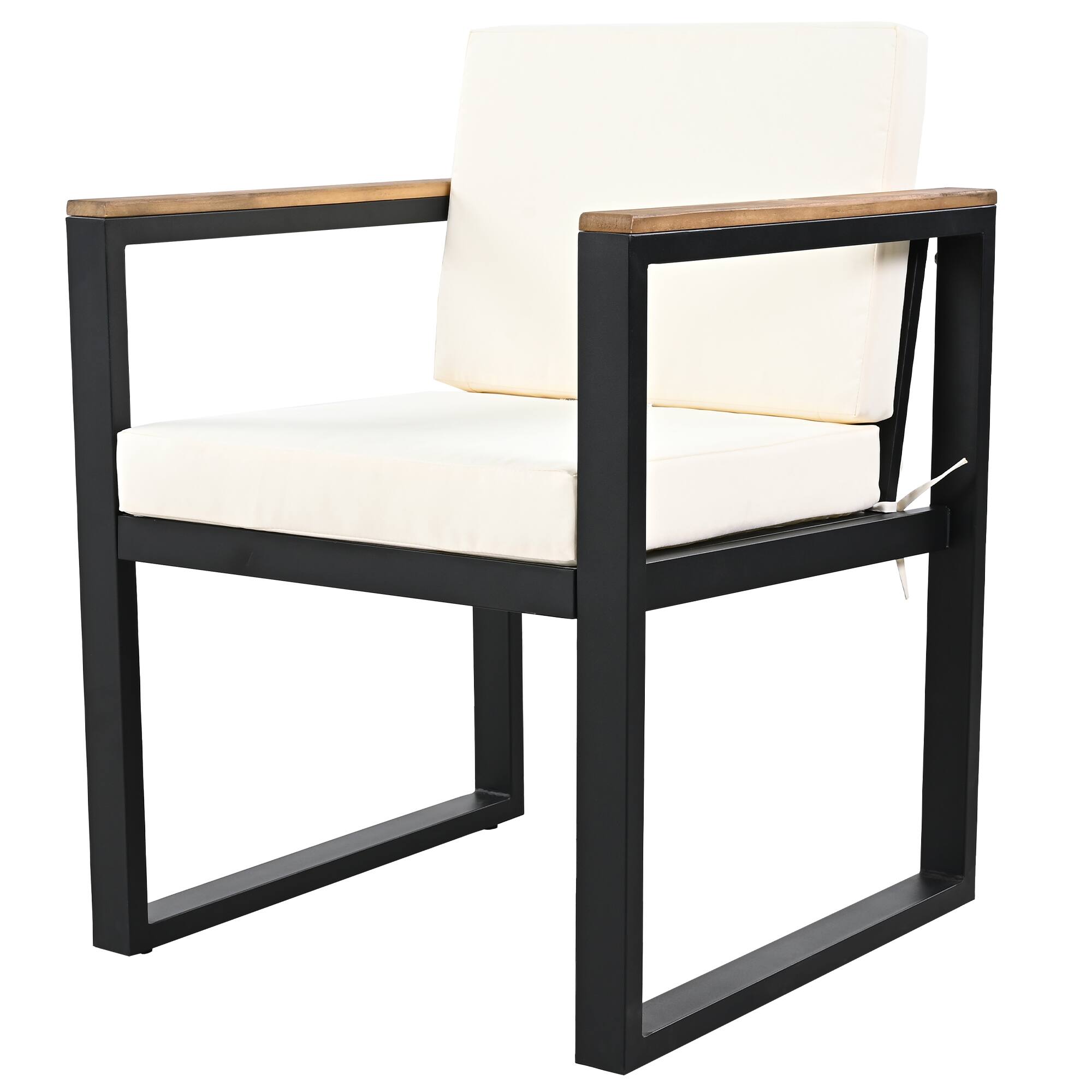 Alt View 2. Mondawe - 7 Pieces Outdoor Dining Set with Removable Cushions - Beige.