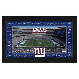Highland Mint - New York Giants 12" x 20" 2025 Signature Gridiron Panoramic Framed Photo - Multicolor
