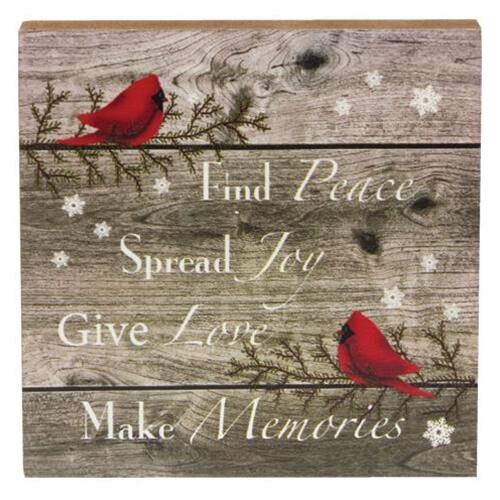 Find Peace  
Spread Joy  
Give Love  
Make Memories