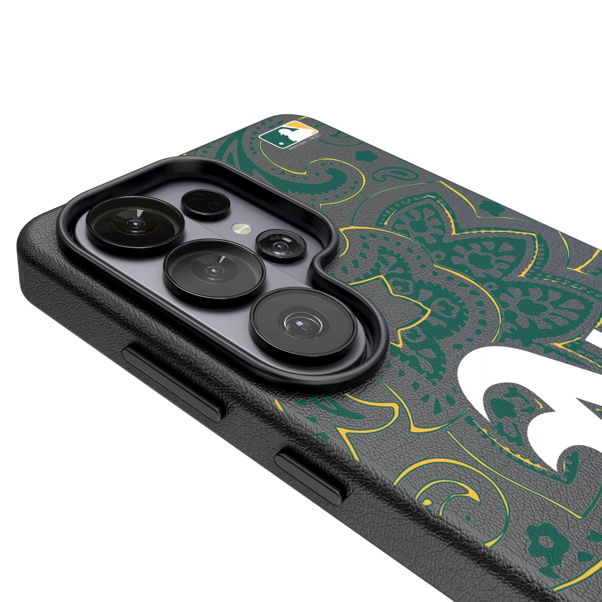 Alt View 2. Keyscaper - Athletics Paisley Galaxy Magnetic Bump Case - S25 Ultra - Black.