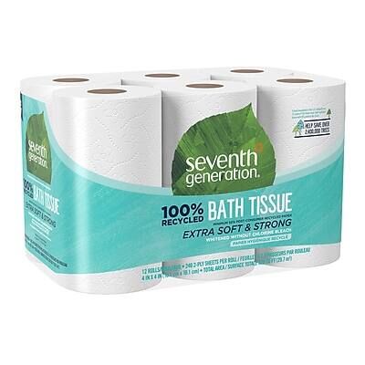 Seventh Generation - Recycled Standard Toilet Paper, 2-Ply, White, 240 Sheets/Roll, 12 Rolls/Pack (13733) price history on PriceWatchPro