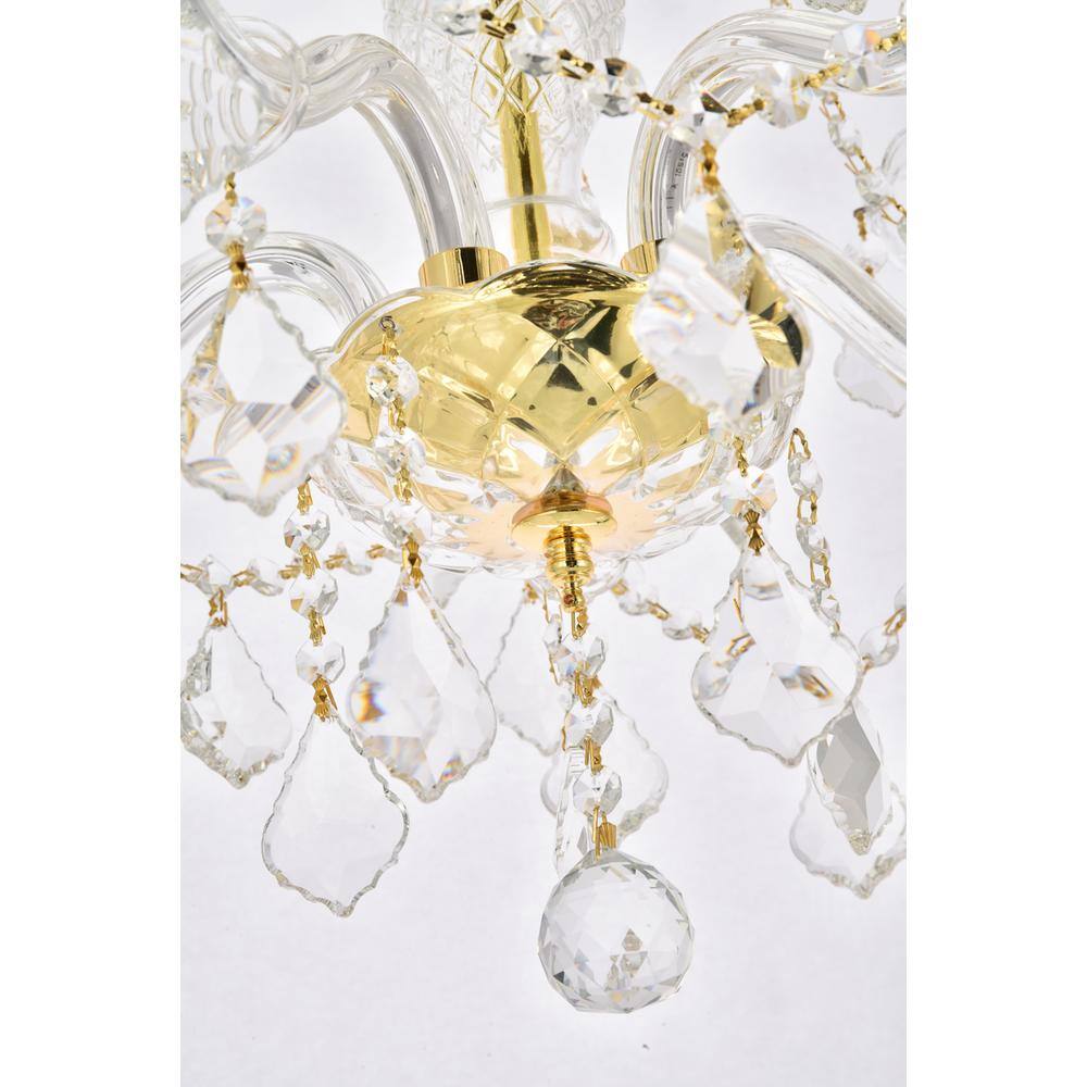 Alt View 2. Elegant Lighting - Verona 5 light Gold Chandelier Clear Royal Cut Crystal - Gold.