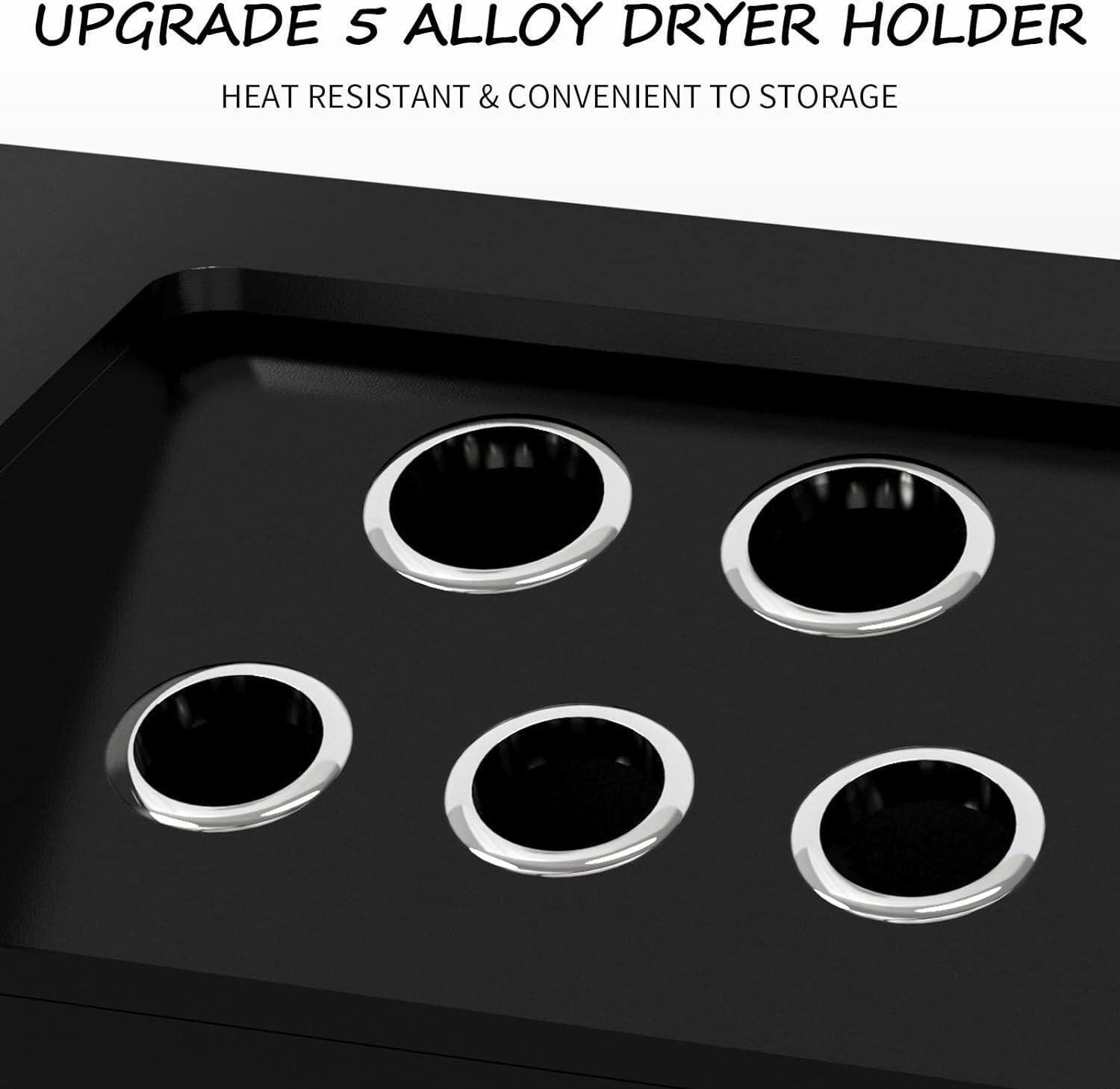 UPGRADE 5 ALLOY DRYER HOLDER  
HEAT RESISTANT & CONVENIENT TO STORAGE