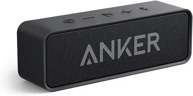 Front. Soundcore - Anker Soundcore Portable Waterproof Bluetooth Speaker - Ideal for Travel, Black - Black.