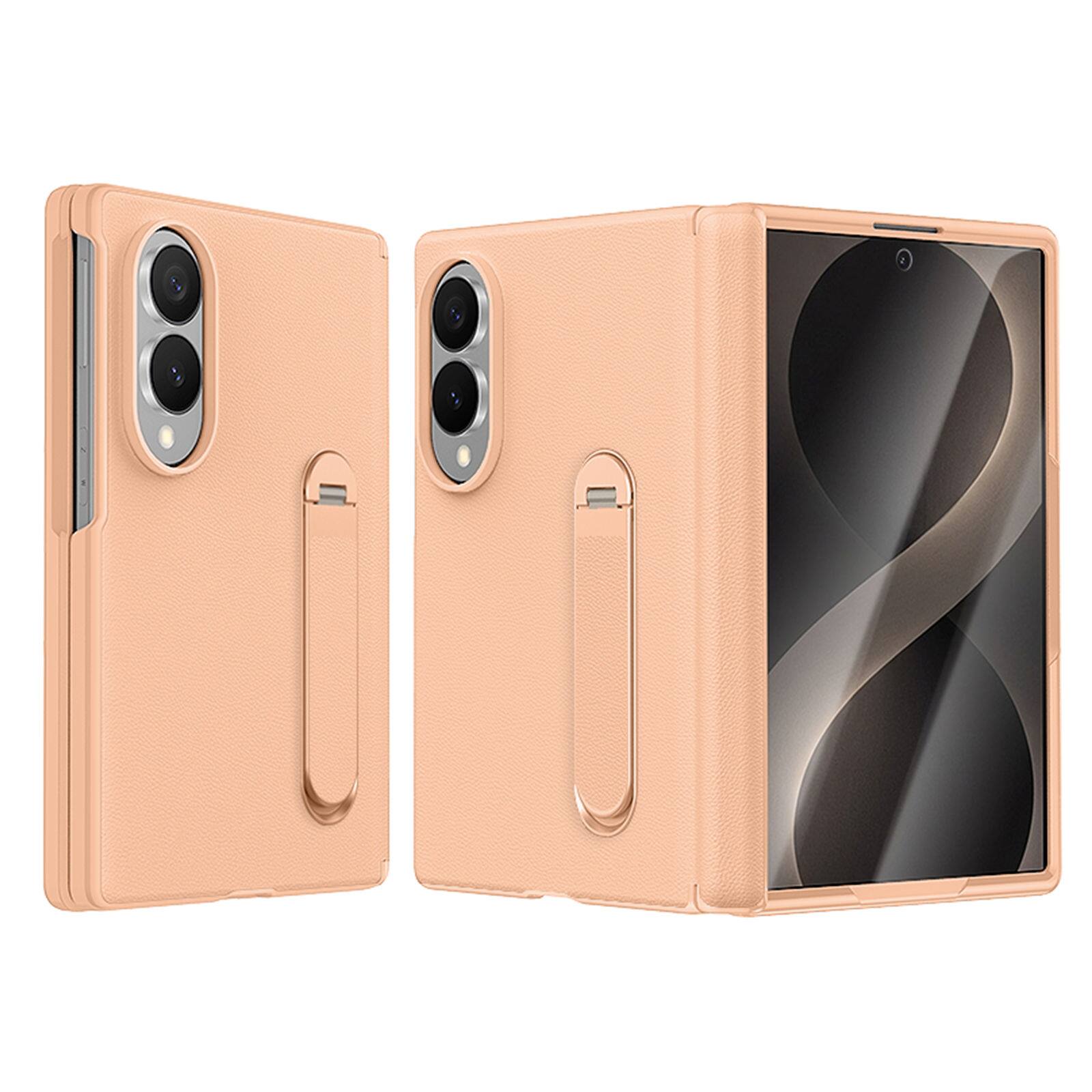 Dteck - Case For Samsung Galaxy Z Fold8 Built-in Wide Screen Protector Shockproof Leather Foldable Kickstand Hinge Cover - Gold price history on PriceWatchPro