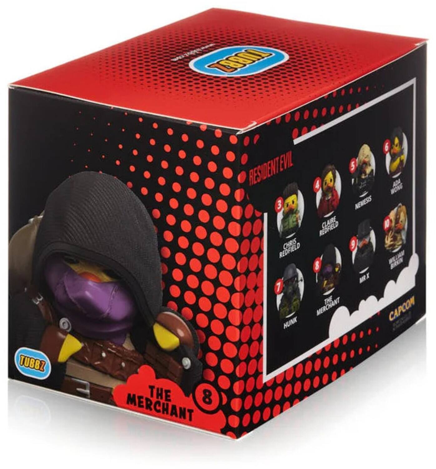 TUBBZ 6 RESIDENT EVIL 5 4 ADA WONG 3 NEMESIS 2 CLAIRE REDFIELD 1 CHRIS REDFIELD 8 WILLIAM BELISARIUS 7 MR X 6 THE MERCHANT 5 HUNK 4 CAPCOM 3 THE 8 MERCHANT