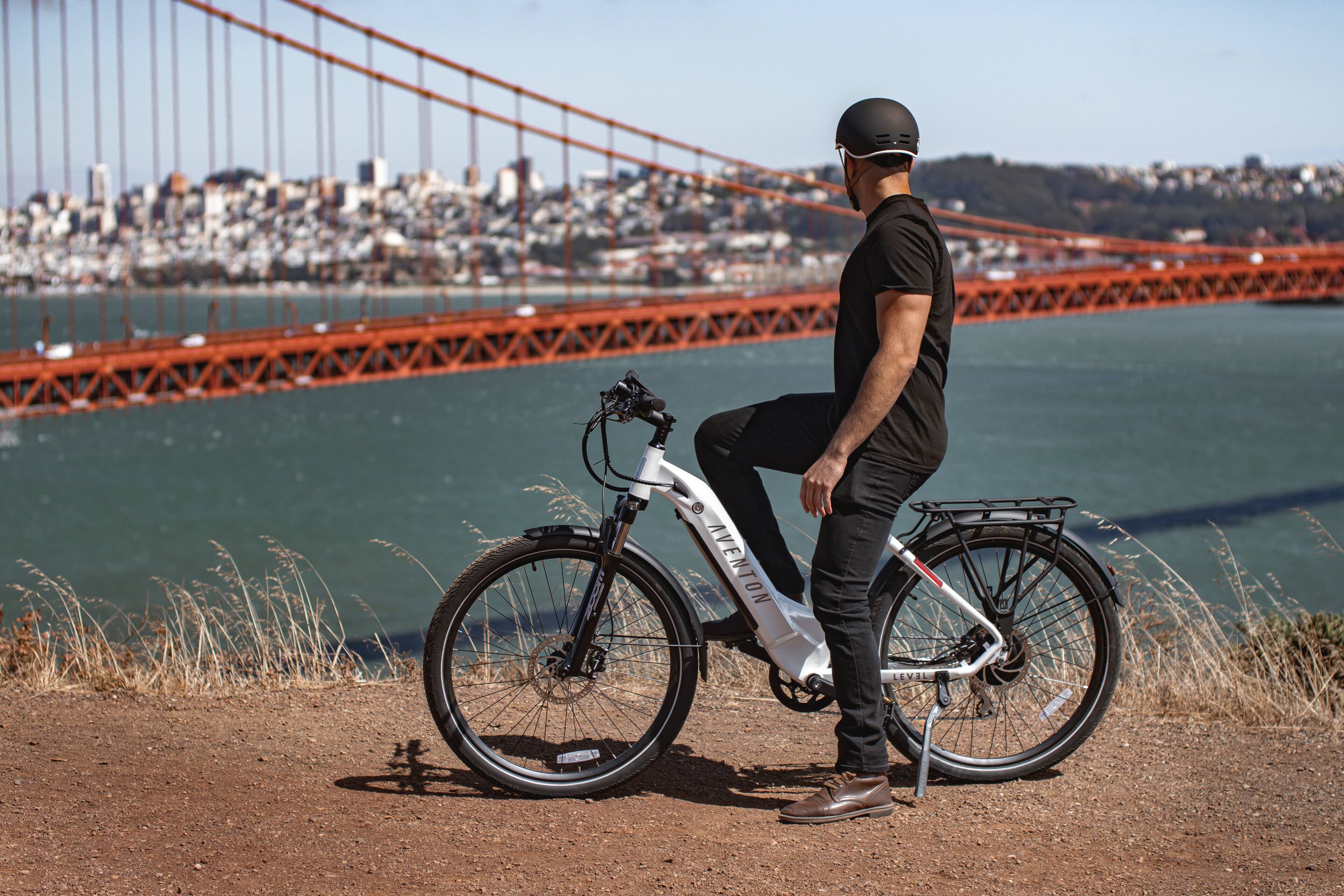 Alt View 13. Aventon - Level.2 Commuter Step-Through eBike w/ up to 60 miles Max Operating Range and 28 MPH Max Speed - Polar White.