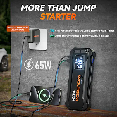 WOLFBOX MegaVolt24 Black 4000A Jump Starter WOLFBOX MegaVolt24 Black 4000A Jump Starter