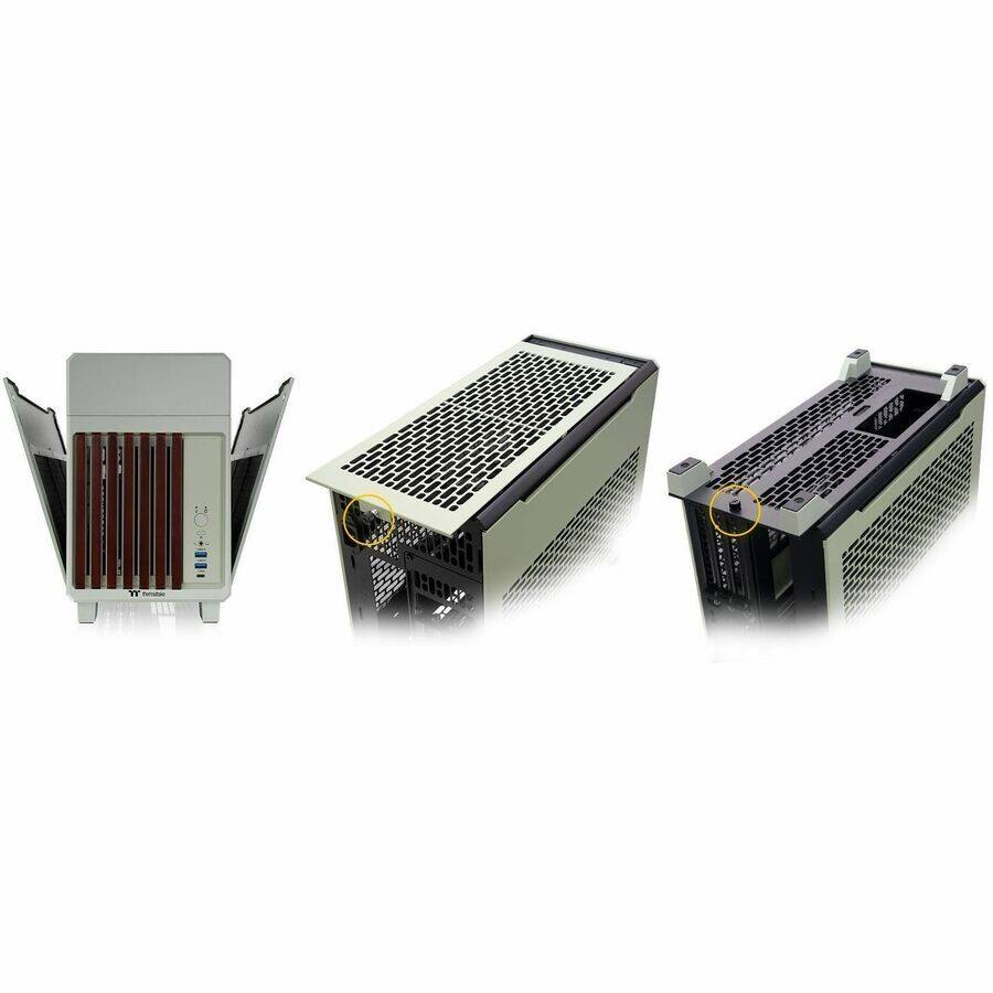 Alt View 4. Thermaltake - Thermaltake TR100 WS Matcha Green Mini Tower Chassis - Mini-tower - Matcha Green - Steel, SPCC - 2 x Bay - Mini ITX - Matcha Green.