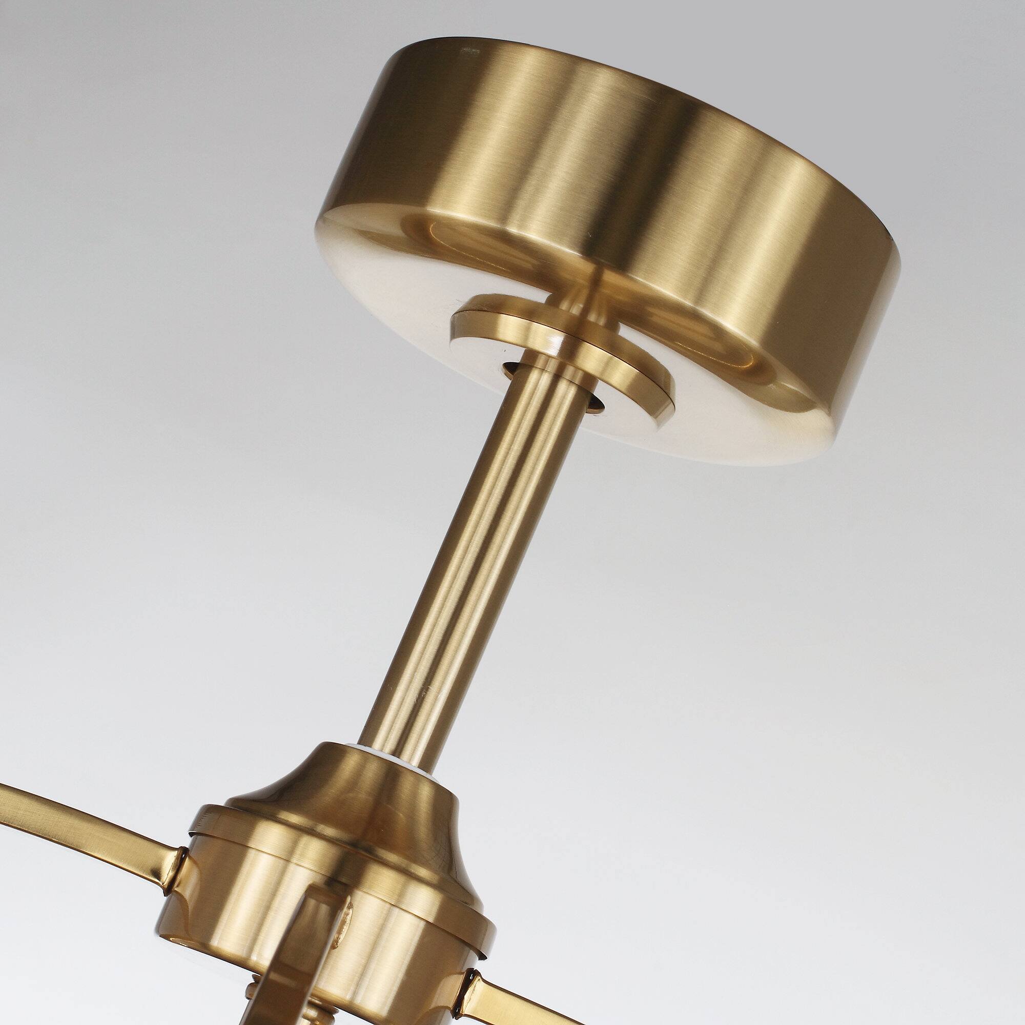 Alt View 9. Parrot Uncle - 27" Modern Brass LED Ceiling Fan with Remote Control - Brass.