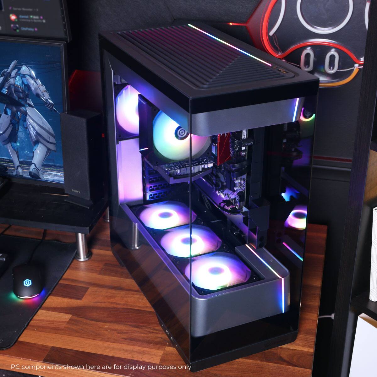 PC components shown here are for display purposes only.