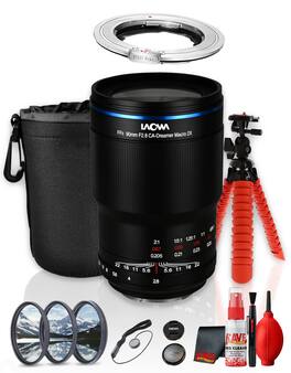 LAOWA - 90mm f/2.8 2x Ultra Macro Lens for Sony E Full Frame Manual Focus Bundle - Black