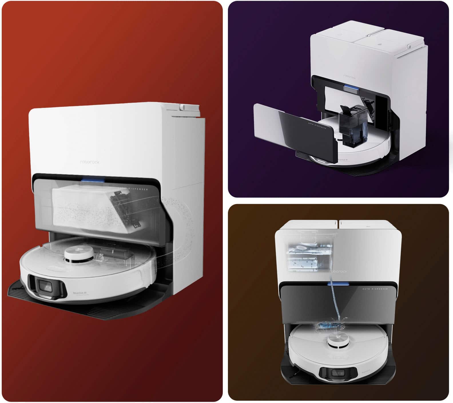 Alt View 16. Roborock - S8 MaxV Ultra Robot Vacuum and Mop with FlexiArm Design Side Brush, 10,000 Pa Suction and 8-in-1 RockDock Ultra - White.