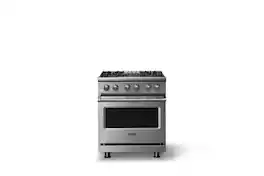 Viking - 30"W. Pro5S 4.7 Cu.Ft. Freestaning Sealed LP 4 Burner Dual Fuel Convection Range - Stainless Steel - Stainless Steel