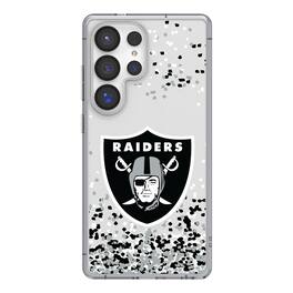 Keyscaper - NFL - Las Vegas Raiders Galaxy Clear Case with Confetti Design - S23 Ultra - Multicolor
