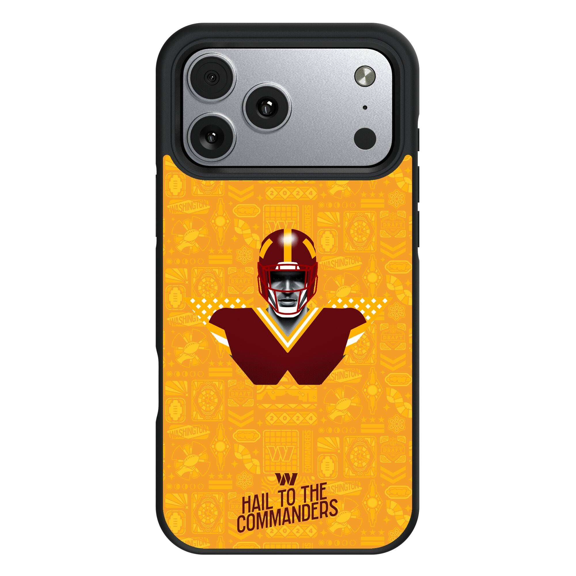 Keyscaper - NFL - Washington Commanders Bump Case with 8.2ft Drop Protection - 15 - Black