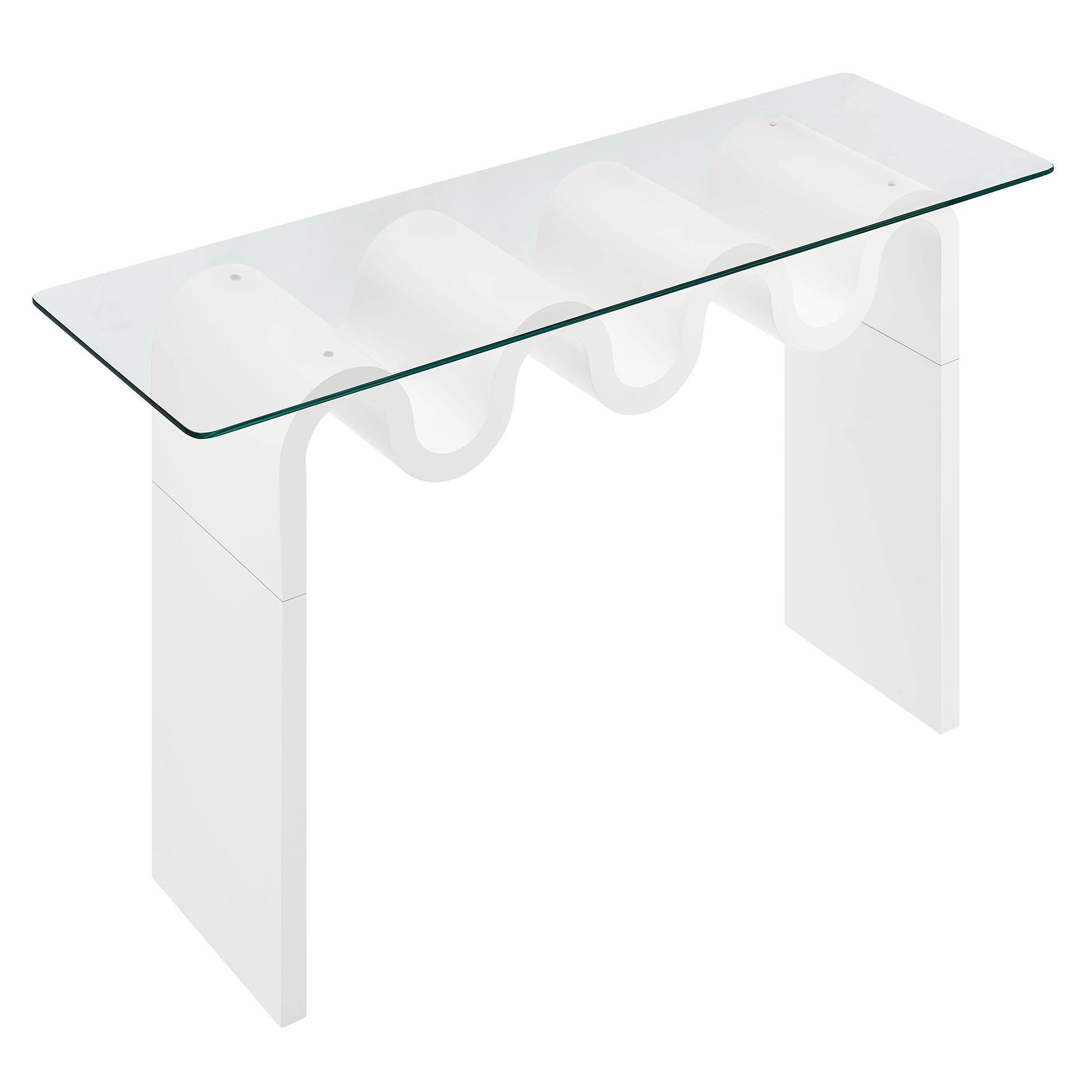 Alt View 4. Modway - Ondine Glass Top 50" Console Table by Modway - White.
