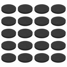 Unique Bargains - 32pcs Single Sided Speaker Isolation Feet Pads, 40x5mm Non Slip Foam Shock Absorption Pad for Amplifier - Black