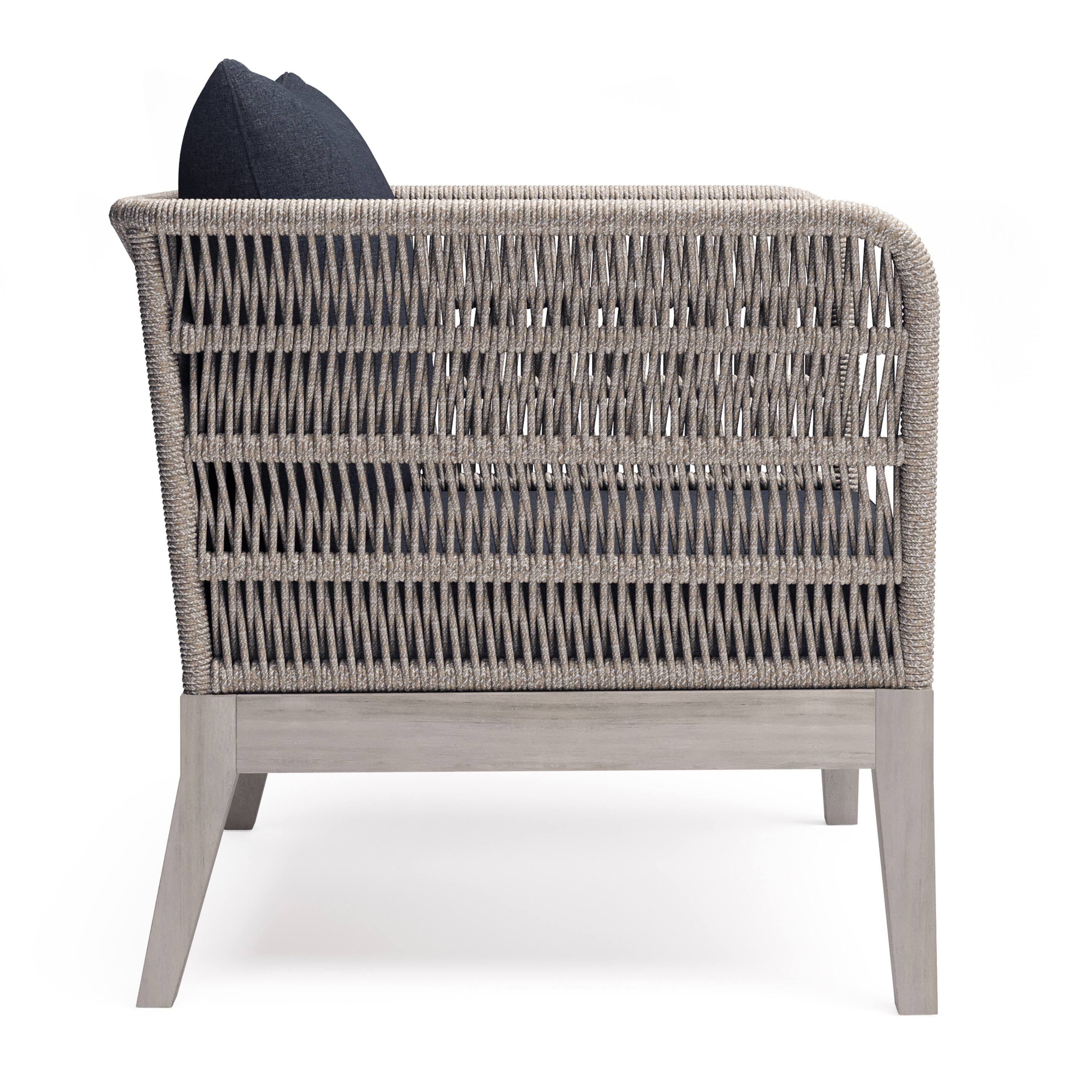 Alt View 12. Simpli Home - Santiago Outdoor Conversation Chair - Slate Grey.
