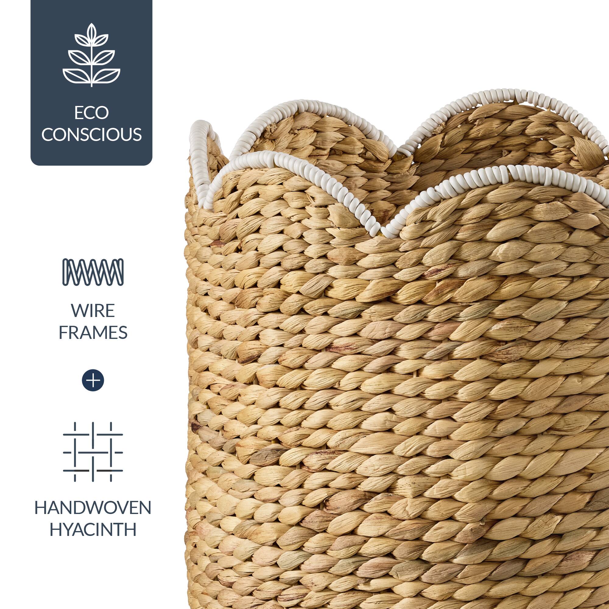 ECO CONSCIOUS  
WIRE FRAMES  
+  
HANDWOVEN HYACINTH