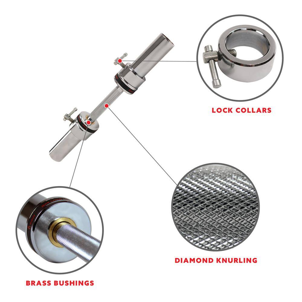 LOCK COLLARS  
DIAMOND KNURLING  
BRASS BUSHINGS
