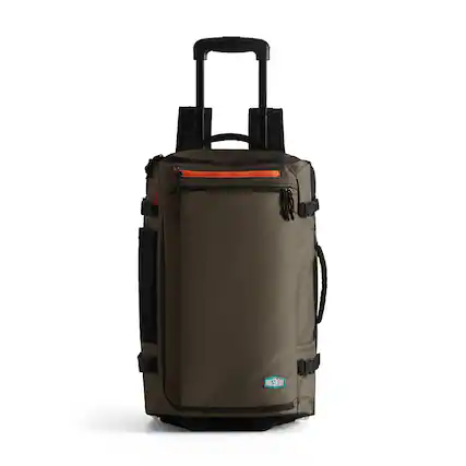Front. Bagsmart - Blast 43L Rolling Travel Backpack, Carry On Luggage with 15.6" Laptop Compartment for Business Trips & Daily Work - Pewter.