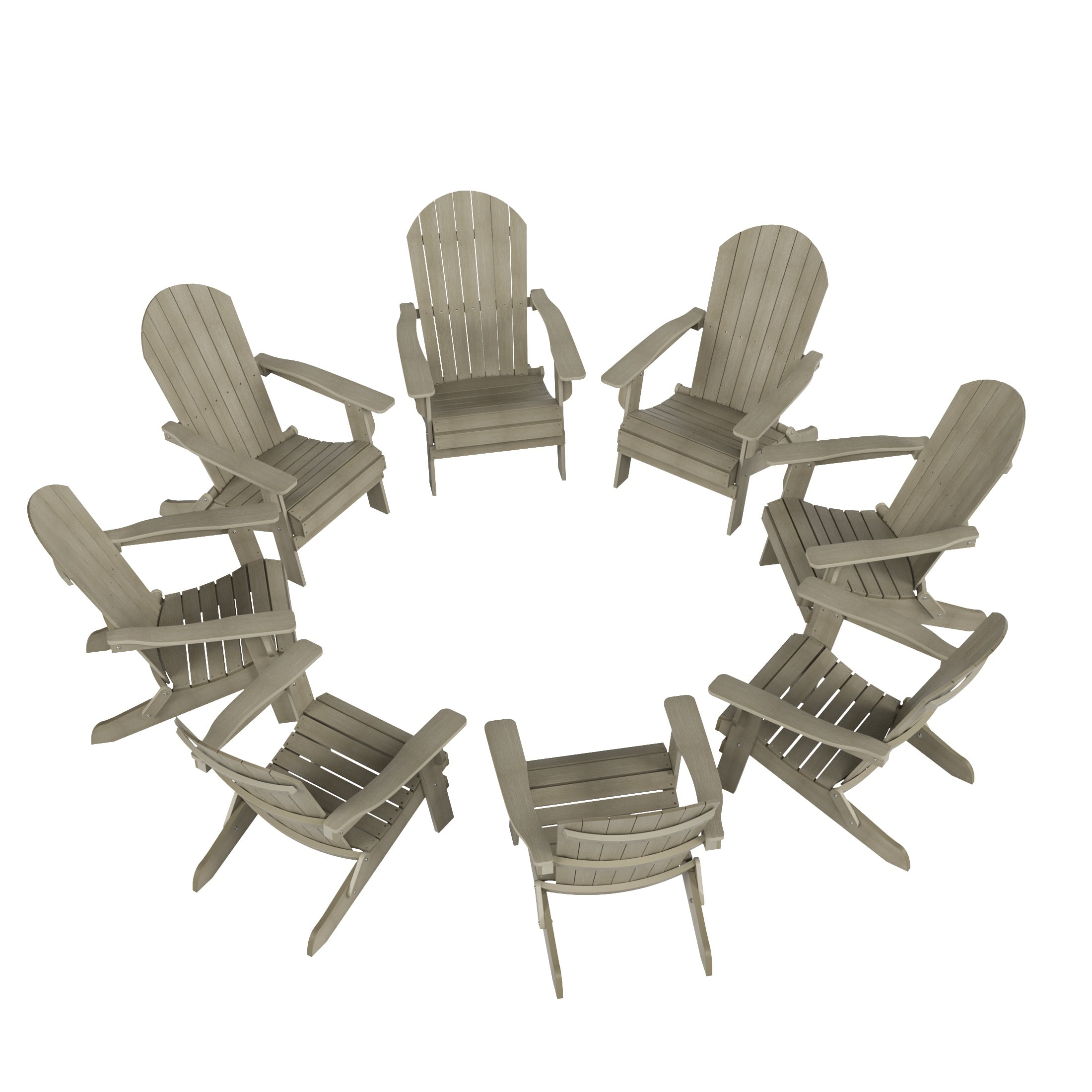 WestinTrends - Tuscany HIPS Outdoor Folding Adirondack Seashell Chair (Set of 8) - Weathered Gray price history on PriceWatchPro