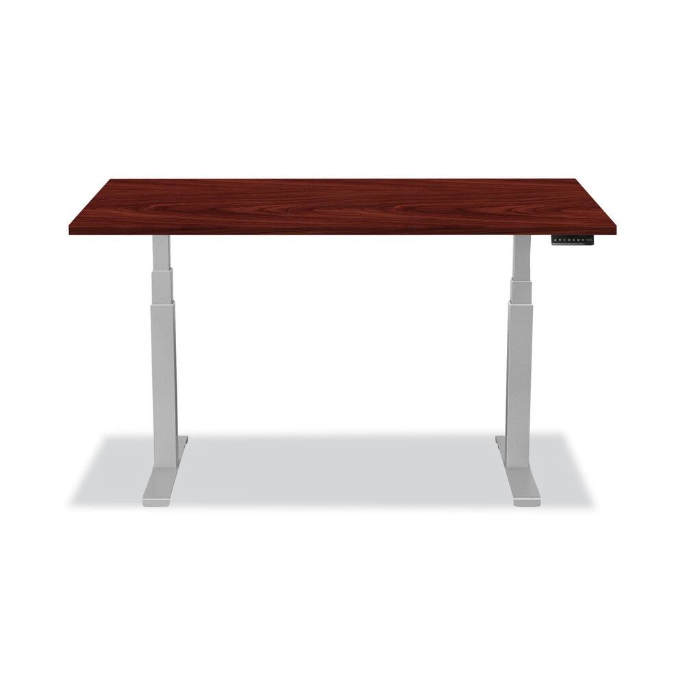 Angle. Fellowes - 9650501 Levado 60 in. x 30 in. Laminated Table Top - Mahogany - Mahogany.