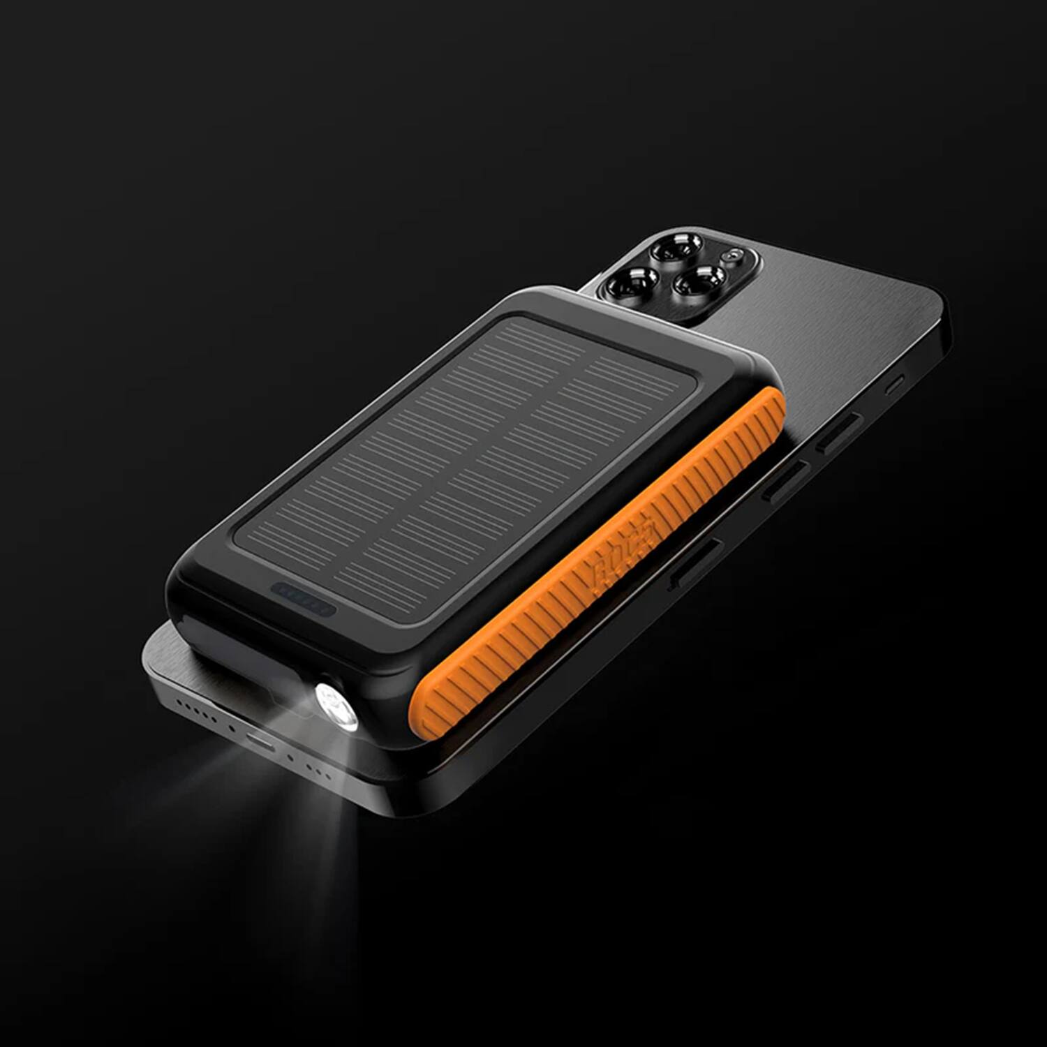 Angle. ToughTested - Toughtested Roc 5 Magsafe 5,000-mah Solar Qi Wireless Power Bank With Usb-c Pd And Usb-a Quick-charge Ports - black.