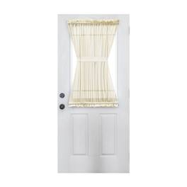 Ellis Curtain - Shadow Stripe 1.5" Rod Pocket Semi Sheer Door Curtain Panel 40" x 72" - Natural