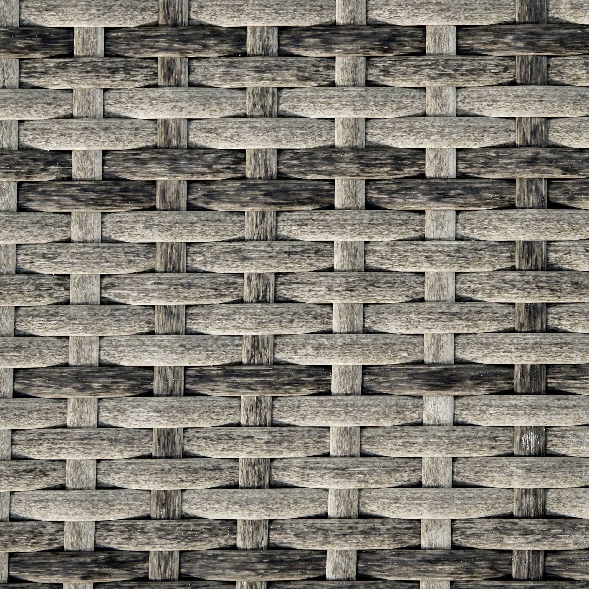 Alt View 7. Outsunny - Wicker Chaise Lounge Chair Outdoor PE Rattan Cushioned Patio Sun Lounger with 5-Level Adjustable Backrest & Wheels - Dark Blue.