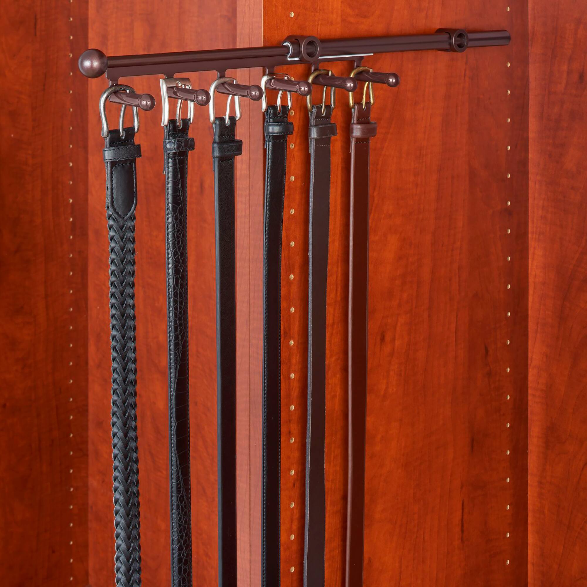Alt View 10. Rev-A-Shelf - Rev-A-Shelf 14" Pullout Belt & Scarf Closet Organizer, Bronze, CBSR-14-ORB - Oil Rubbed Bronze.
