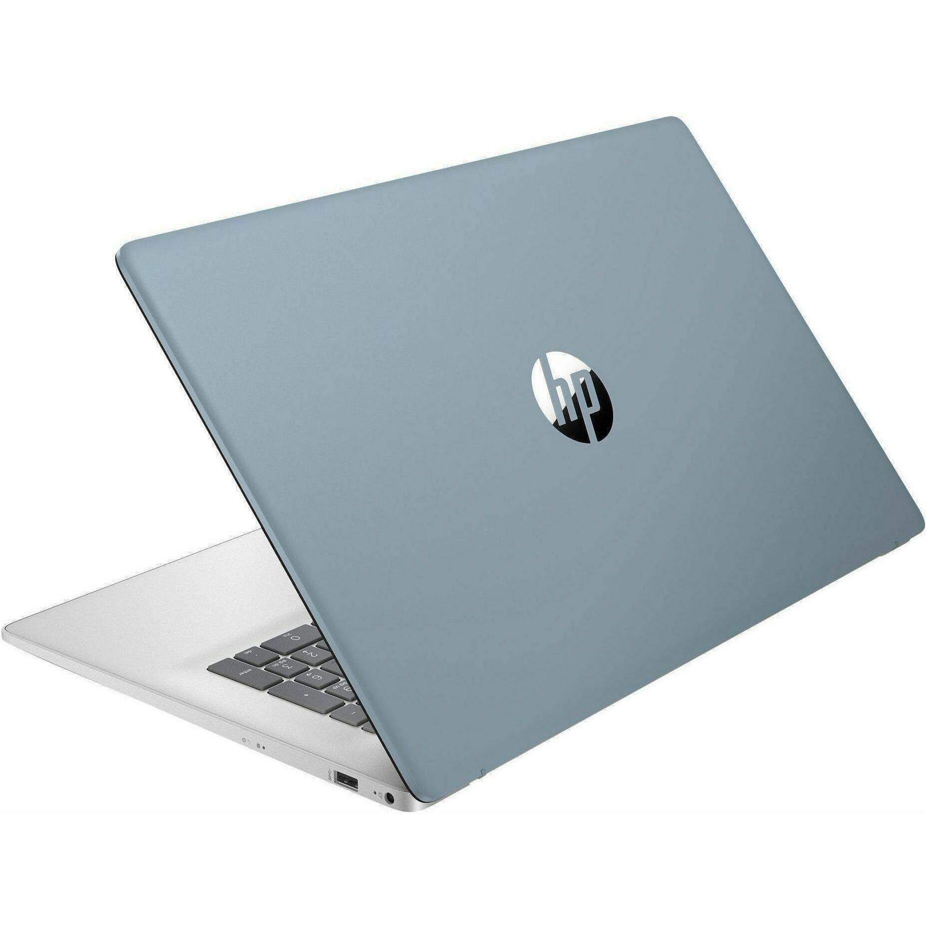 Alt View 4. HP - HP 17.3" HD+ Notebook Intel Celeron N4500 4GB RAM 256GB SSD Moonlight Blue - Slate Blue.