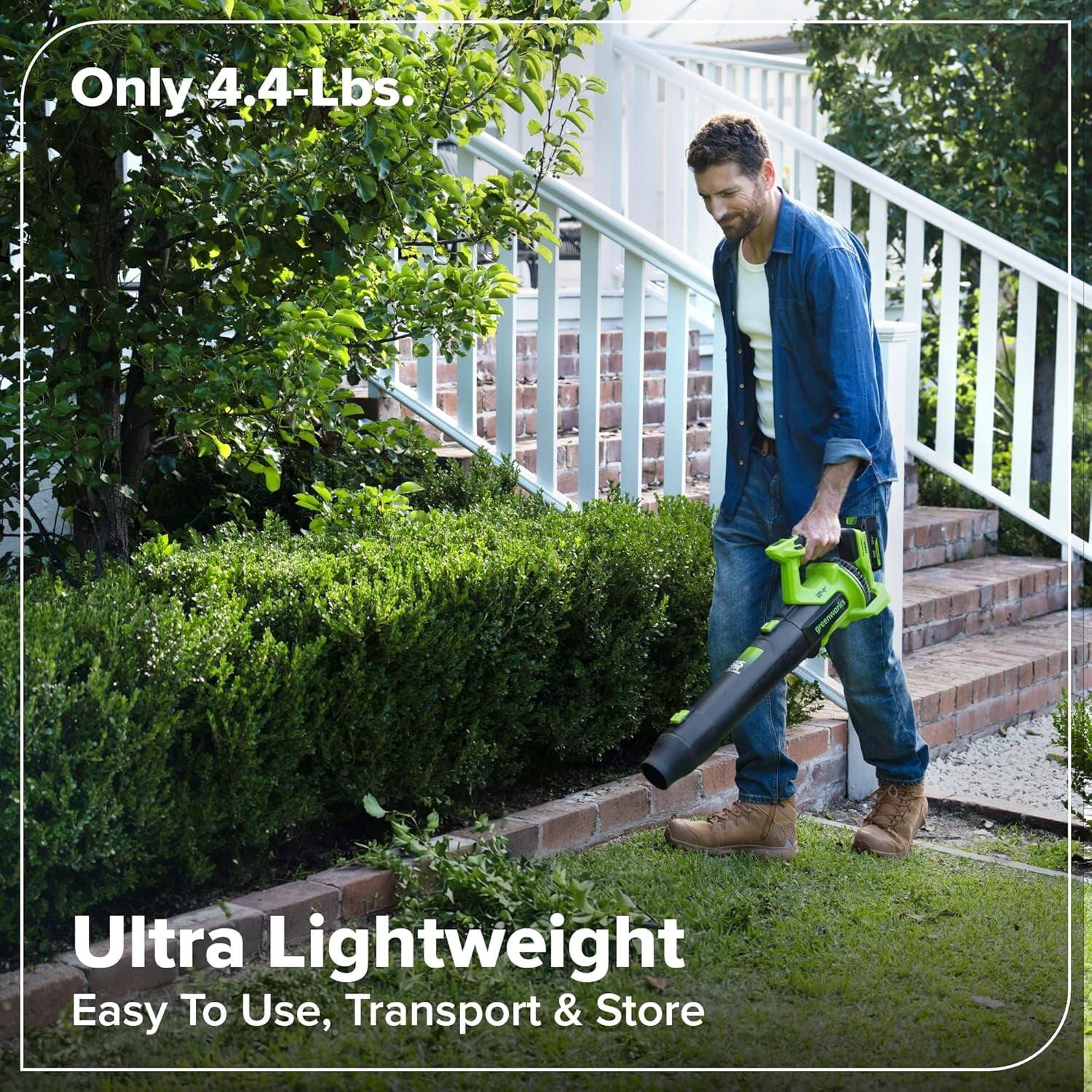 Only 4.4-Lbs.  
Ultra Lightweight  
Easy To Use, Transport & Store
