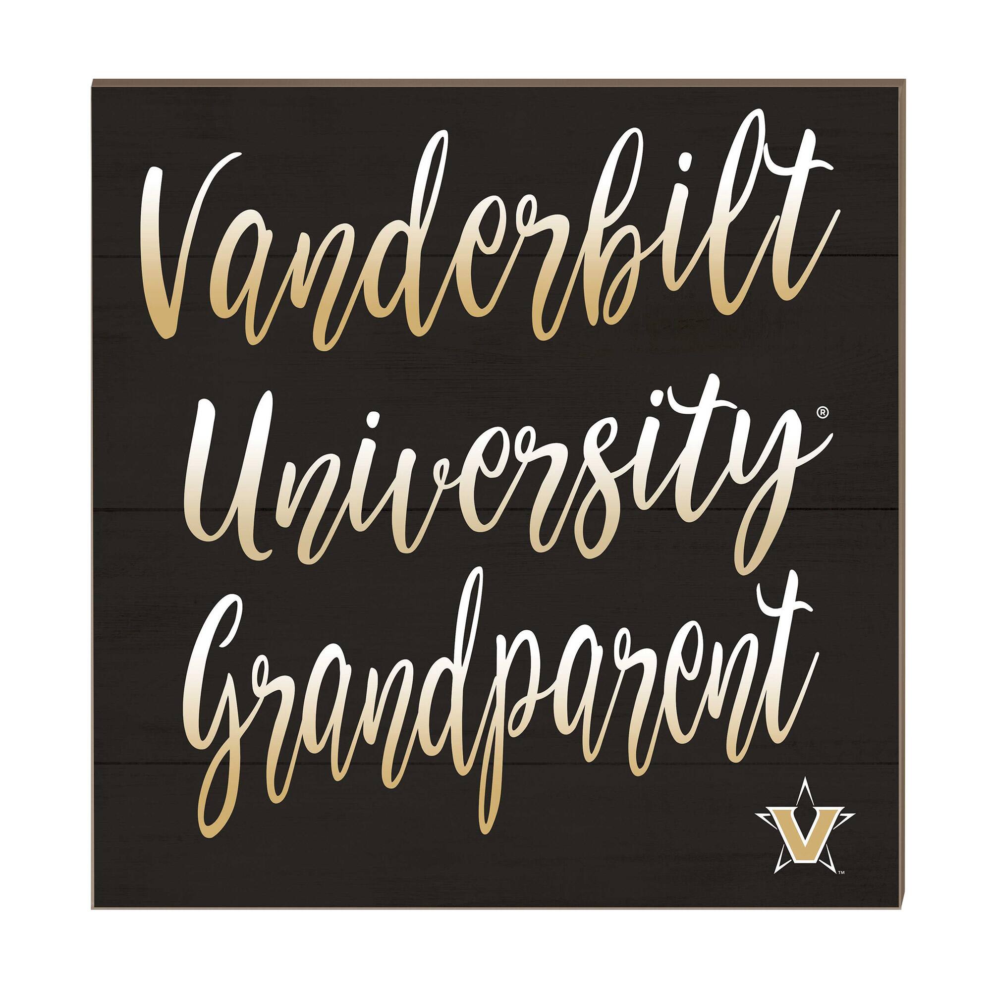 Jardine - Vanderbilt Commodores 10'' x 10'' Grandparent Plaque - Black