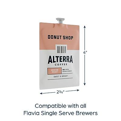 DONUT SHOP  
ALTERRA COFFEE  
4" TALL  
2 3/4" WIDE  
SWEET & BRIGHT  
Compatible with all Flavia Single Serve Brewers