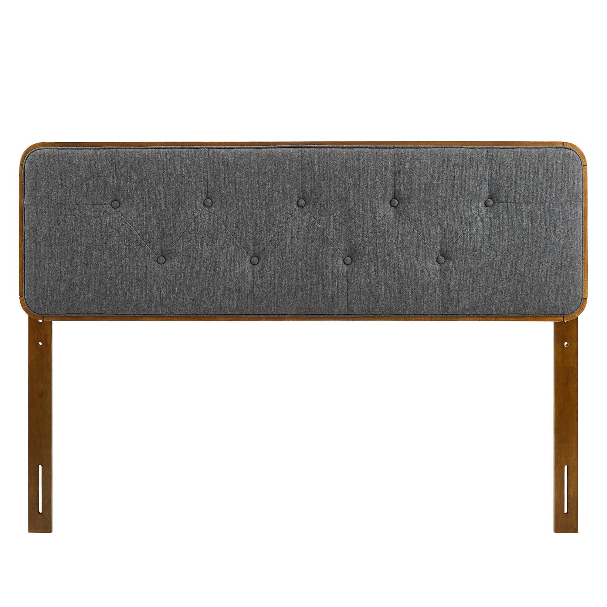 Back. Modway - Collins Tufted Fabric and Wood Queen Headboard by Modway - Black.