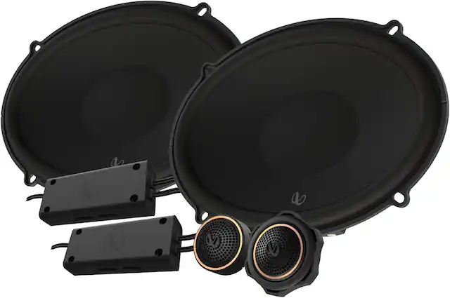Front. Infinity - INFINITY KAPPA693C 6” x 9” two-way car audio component system w/gap switchable crossover / No grill - Black.