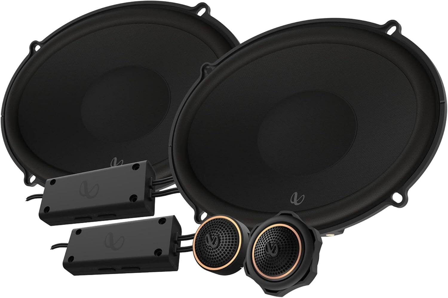 Front. Infinity - INFINITY KAPPA693C 6” x 9” two-way car audio component system w/gap switchable crossover / No grill - Black.