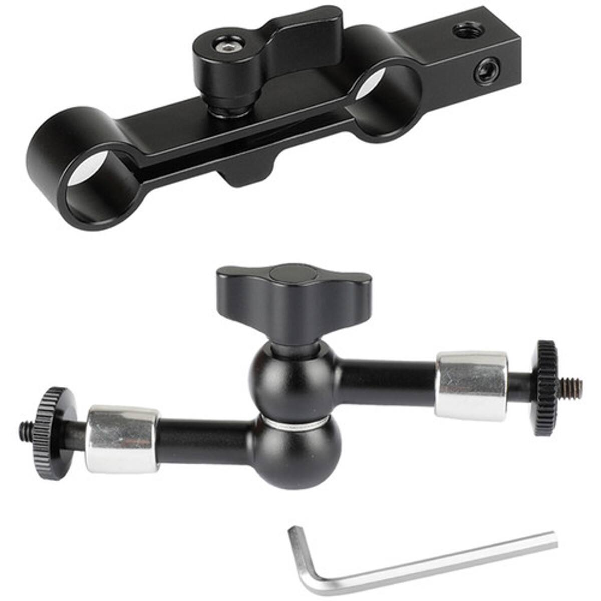 Alt View 2. CAMVATE - CAMVATE Flexible 7" Articulating Magic Arm with 15mm Dual Rod Clamp.