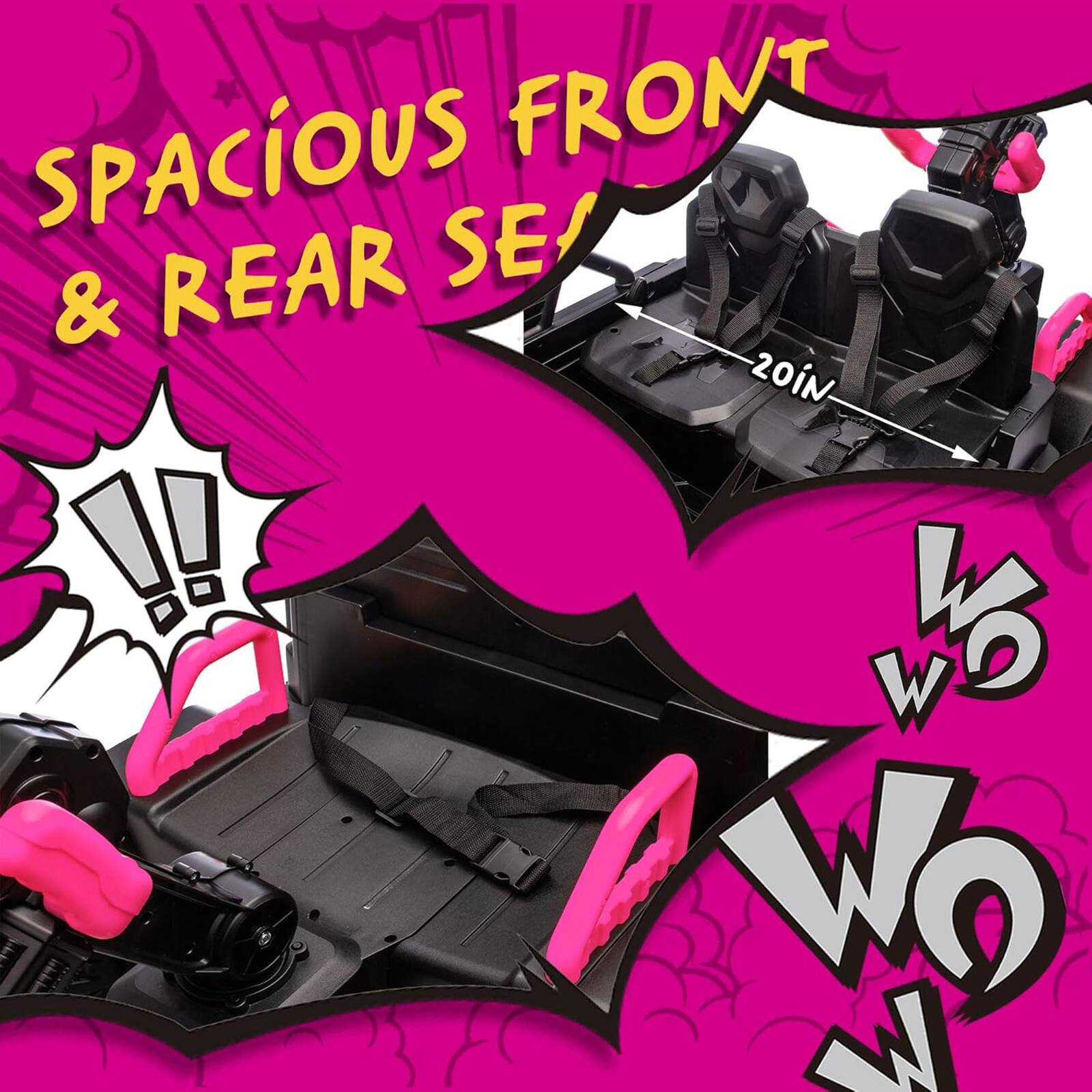 SPACIOUS FRONT & REAR SEATS  
20"IN